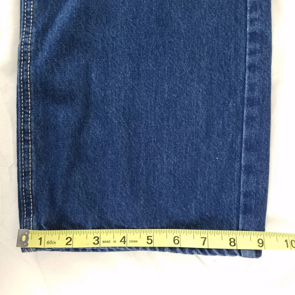 Old‎ Navy Mens 42x30 Straight Dark Wash Blue Denim Jeans Cotton Casual